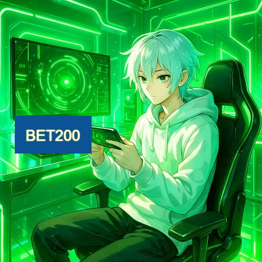 Imagem promocional do app oficial BET200 destacando a conveniência de jogar cassino online pelo celular ou navegador