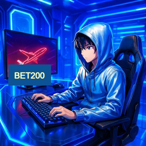 Imagem promocional do app oficial BET200 destacando a conveniência de jogar cassino online pelo celular ou navegador
