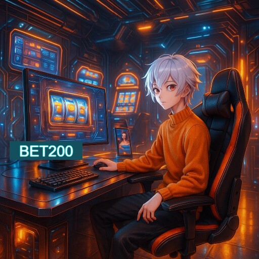 Imagem promocional do app oficial BET200 destacando a conveniência de jogar cassino online pelo celular ou navegador